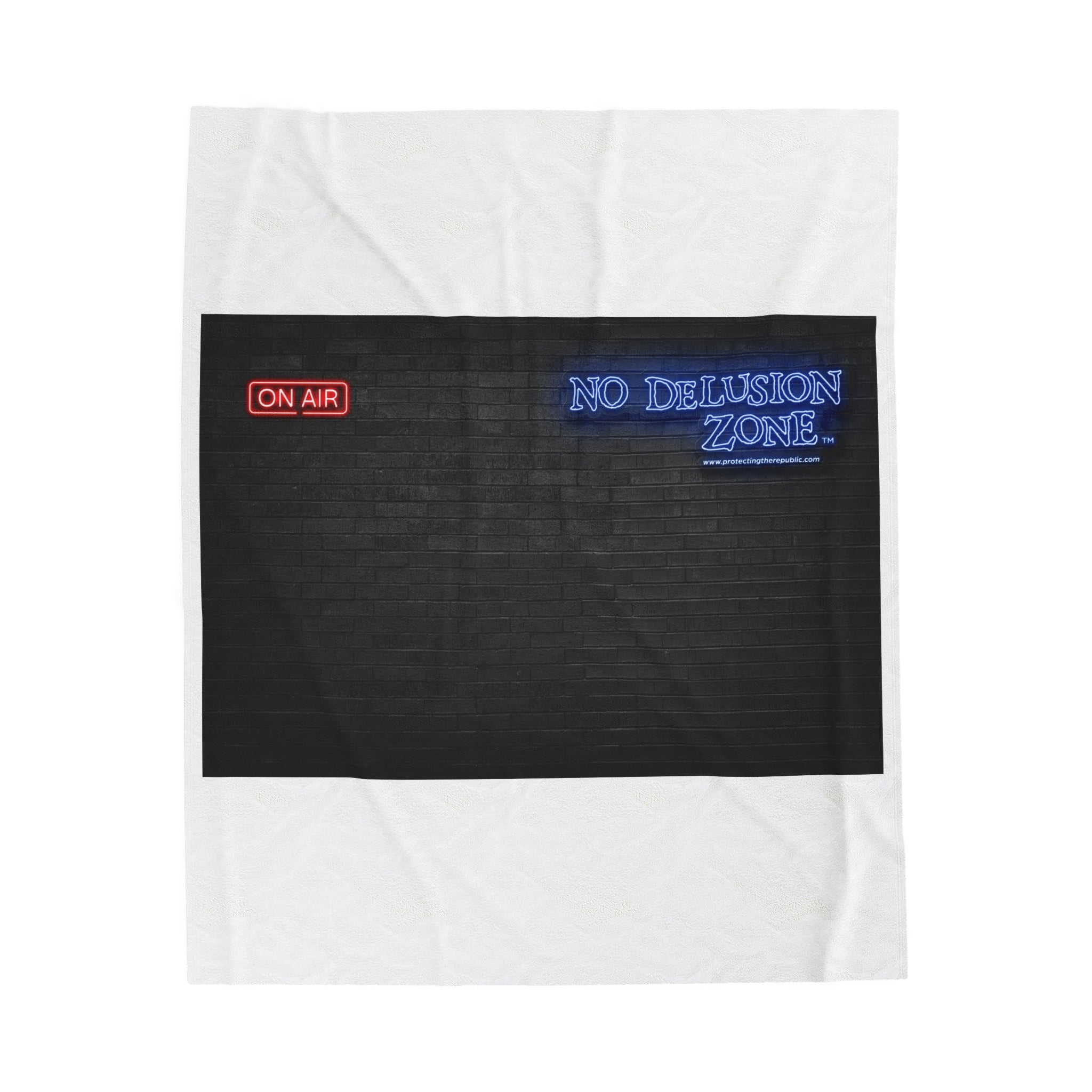 No Delusion Zone Velveteen Plush Blanket - Cozy Comfort for Calm Spaces