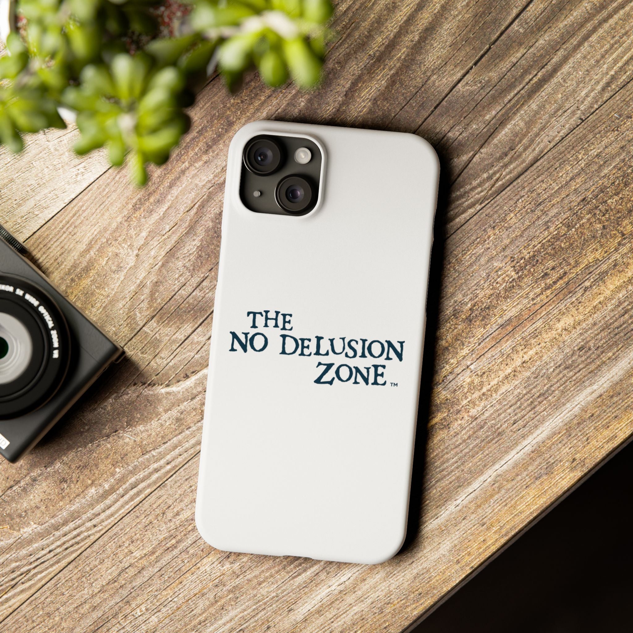 No Delusion Zone Slim Phone Case - Stylish & Protective Design for Mental Clarity