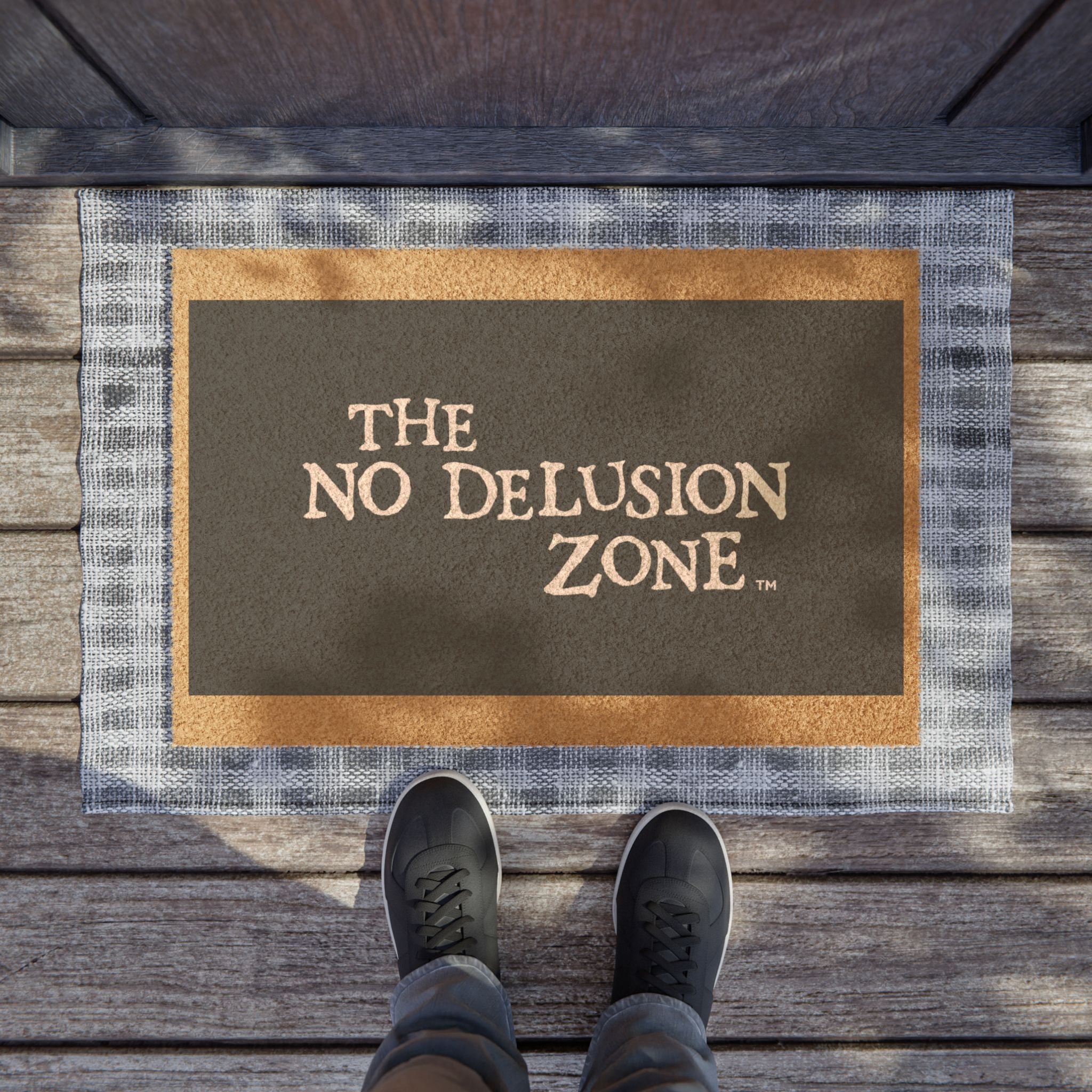 Welcome Mat - The No Delusion Zone - Fun & Quirky Home Decor