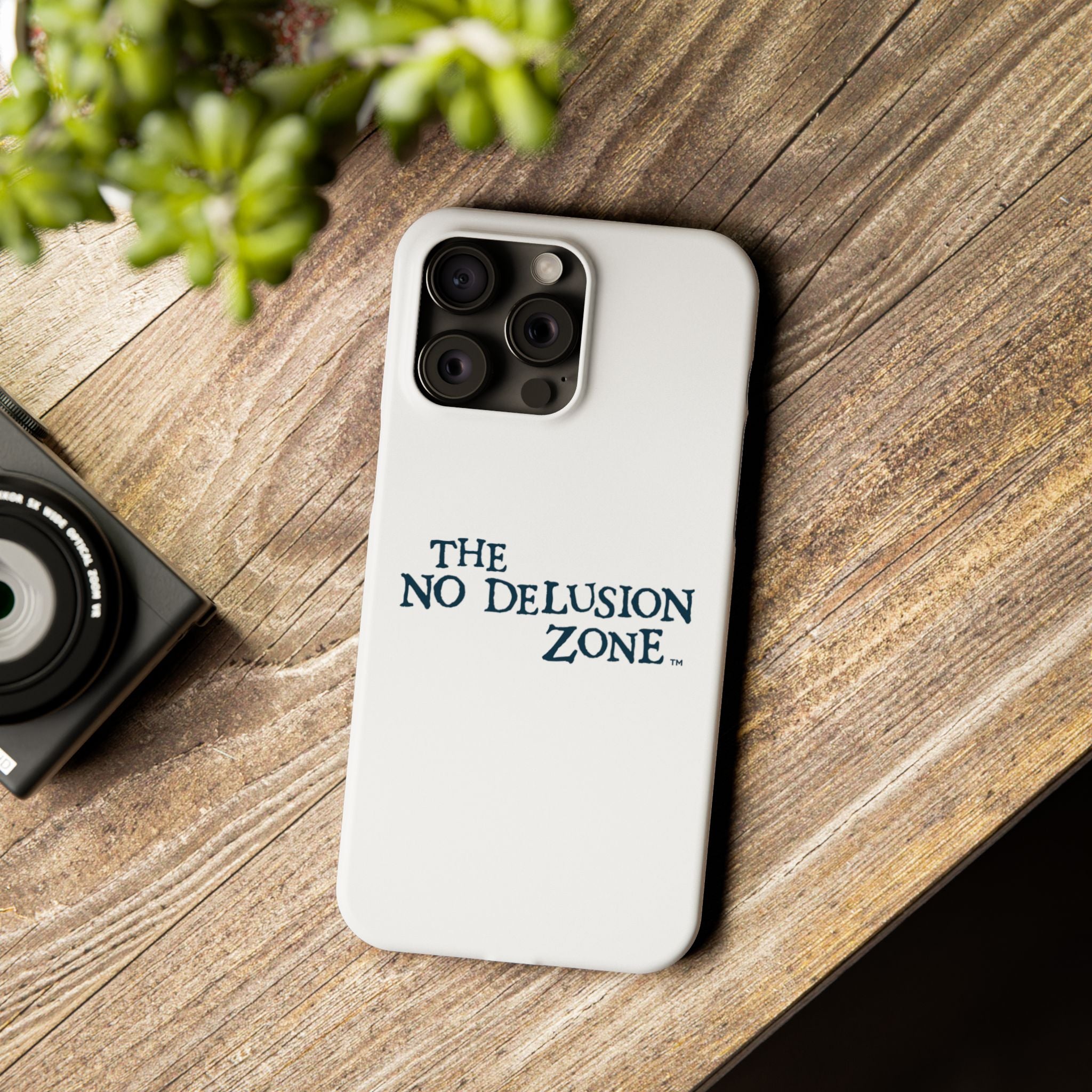 No Delusion Zone Slim Phone Case - Stylish & Protective Design for Mental Clarity