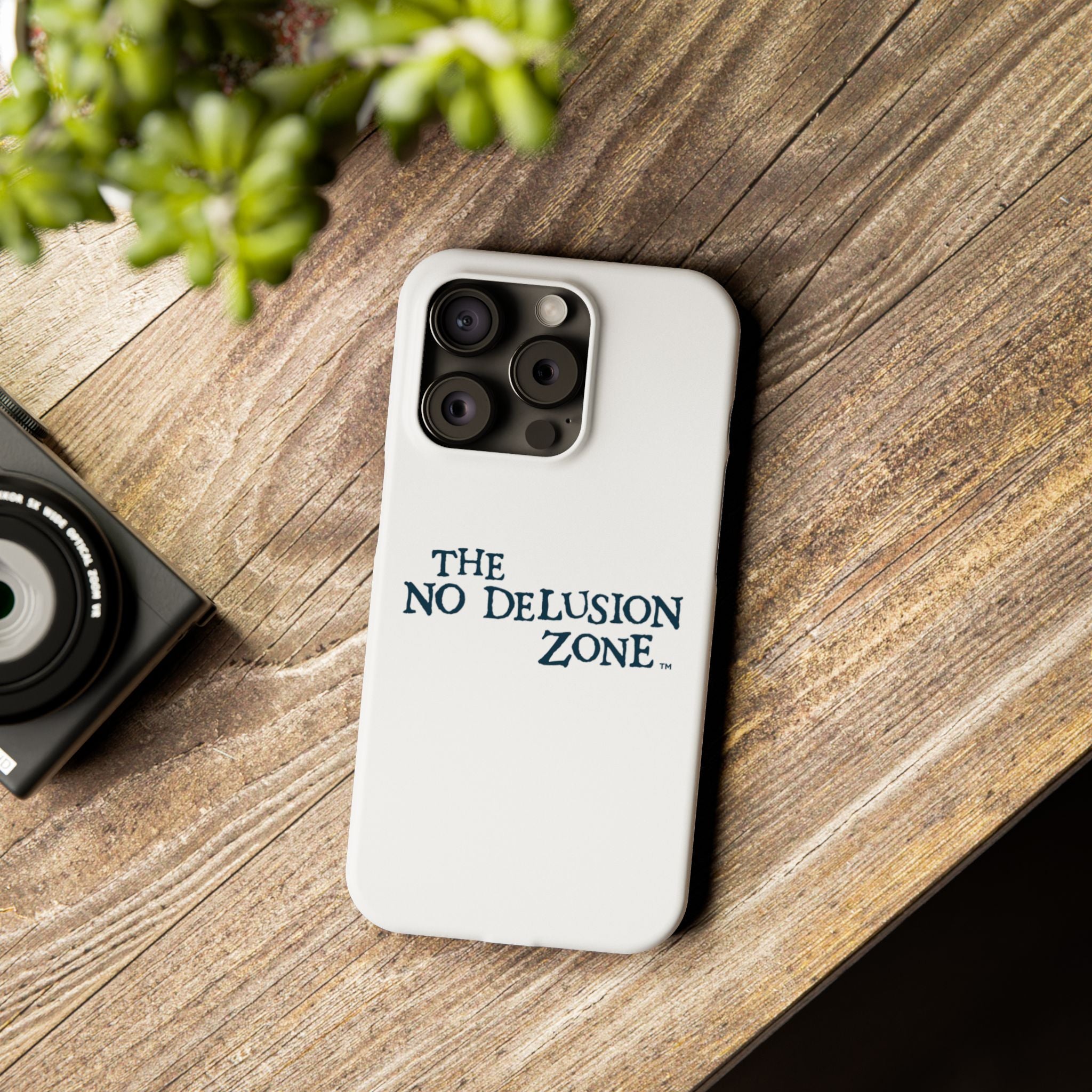 No Delusion Zone Slim Phone Case - Stylish & Protective Design for Mental Clarity